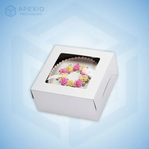 White Bakery Boxes with Window