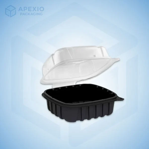 Black Clamshell Box (Custom Clamshell Takeout Boxes)