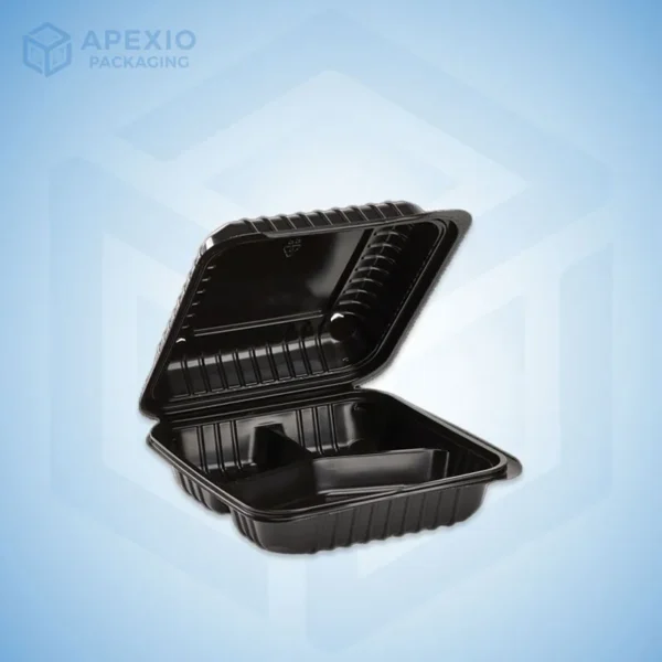 Black Clamshell Box (Custom Clamshell Takeout Boxes)