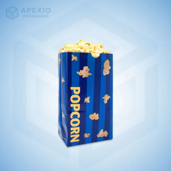 Custom Blue Popcorn Bags
