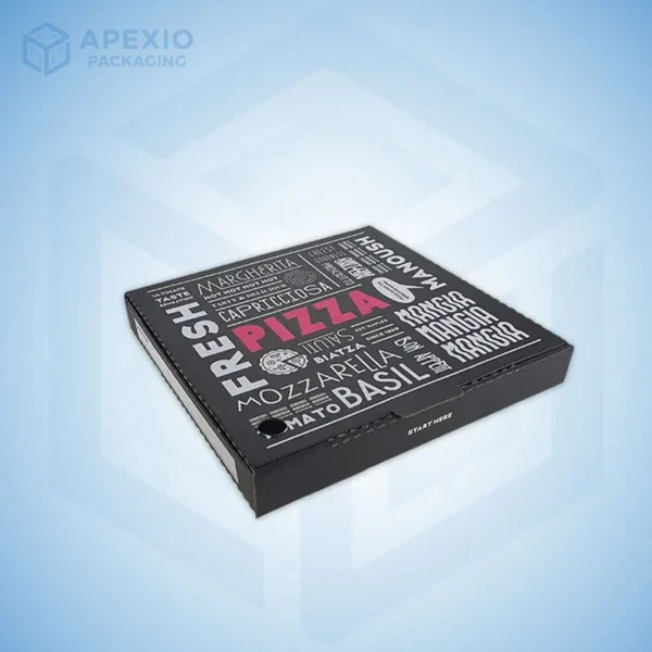Black Pizza Box